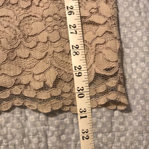 David’s Bridal nude/mauve lace dress. Fully lined - Picture 7 of 8